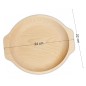 Wooden World Round Beech Wood Serving Plate – Recessed Raw Wood Snack Platter for Fruit, Appetisers and Table Serving