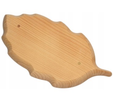 Raw Beech Wood Leaf Serving Plate | Wooden World