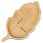 Wooden World Raw Beech Wood Leaf Serving Plate – Decorative Snack & Fruit Platter