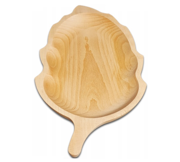 Raw Beech Wood Leaf Serving Plate | Wooden World
