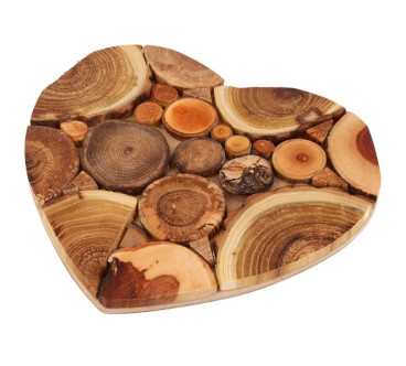 Handmade Wooden Heart Trivet 21 x 20 cm | Wooden World