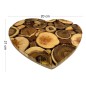Handmade Beech Wood Heart Trivet 21 x 20 cm Hot Dish & Plate Stand