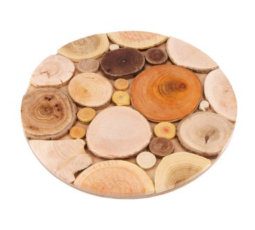 Handmade Round Wooden Trivet 21 cm | Wooden World