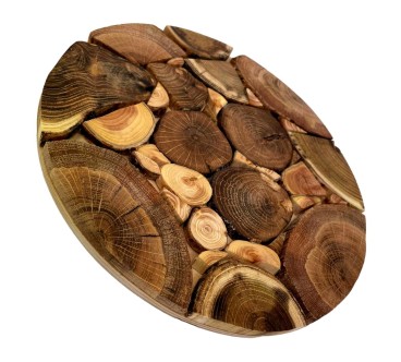 Handmade Round Wooden Trivet 21 cm | Wooden World
