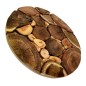 Wooden World - Handmade Round Wooden Trivet 21 cm for Hot Dishes and Plates