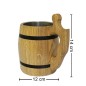 Wooden World Oak Wooden Tankard with Metal Insert 1 Pint / 0.5 L Beer Mug with Handle