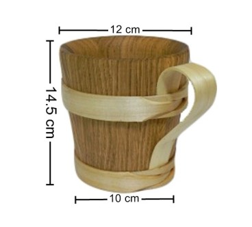 Oak Wood Beer Mug 1 Pint Oiled Wooden Tankard | Wooden World