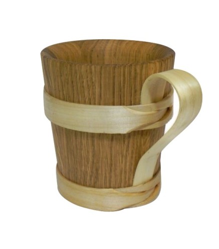 Oak Wood Beer Mug 1 Pint Oiled Wooden Tankard | Wooden World