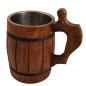 Dark Brown Oak Beer Tankard 1 Pint | Wooden World