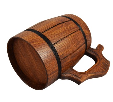Dark Brown Oak Beer Tankard 1 Pint | Wooden World