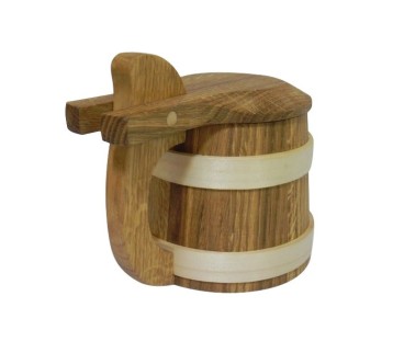 Oak Wooden Beer Mug with Lid 0.5L | Wooden World
