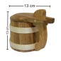 Wooden World Oak Wooden Beer Mug with Hinged Lid 0.5L / 1 Pint Tankard with Handle