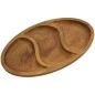 Oak 3-Compartment Snack Serving Tray 35 cm | Wooden World