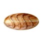 Large Oak 5-Section Snack Serving Tray 55cm | Wooden World