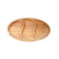 Small Oak 3-Compartment Snack Tray 29cm | Wooden World