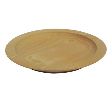 Wooden World Small Oiled Wooden Plate 25cm Round Natural Serving Plate