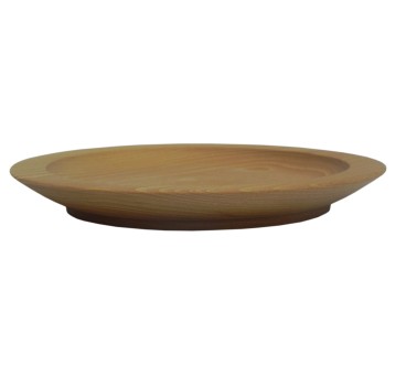 Wooden World Large Oiled Wooden Plate 30cm Round Serving Dinner Plate