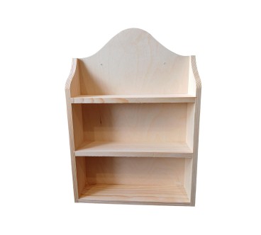 Pine Wall-Mounted Spice Rack with 2 Shelves | Wooden World