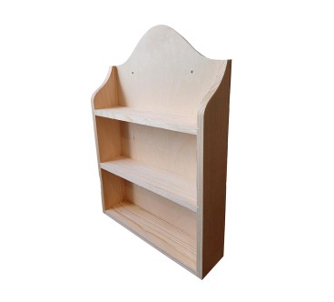 Pine Wall-Mounted Spice Rack with 2 Shelves | Wooden World