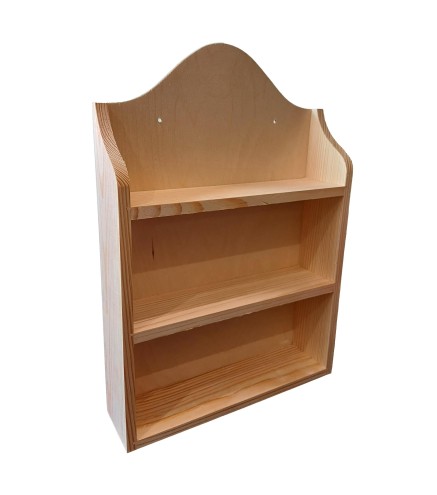 Pine Wall-Mounted Spice Rack with 2 Shelves | Wooden World