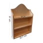 Wooden World Pine Wall-Mounted Spice Rack with 2 Shelves – Unfinished Wooden Kitchen Organiser