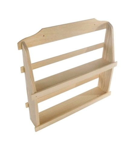 Pine Wood 2-Tier Wall Spice Rack | Wooden World