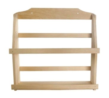 Pine Wood 2-Tier Wall Spice Rack | Wooden World