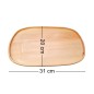 Wooden World Beech Wood Serving Tray 31 cm, Sturdy Wooden Snack, Drinks & Fruit Tray, Rounded Rectangular Kitchen Tray