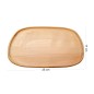 Wooden World Beech Wood Serving Tray 25cm for Snacks, Fruit & Drinks