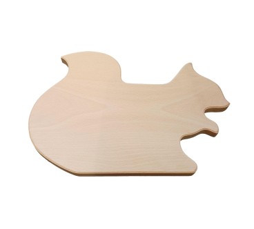 Wooden World Beech Squirrel Snack Tray - 2 Compartments