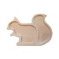 Wooden World Beech Squirrel Snack Tray - 2 Compartments