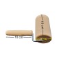 Wooden World Beech Wood Pastry Roller with Handle 10 cm Small Rolling Pin for Dough Pastry Pizza Cookies