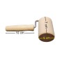 Wooden World Small Beech Wood Pastry Roller with Handle 7 cm – Handheld Dough Rolling Pin for Baking