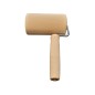 Wooden World Small Beech Wood Pastry Roller with Handle 7 cm – Handheld Dough Rolling Pin for Baking