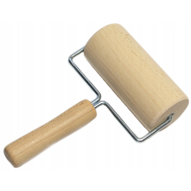 Large Beech Wood Rolling Pin with Handle 12 cm Pastry Dough Roller Large Beech Wood Rolling Pin with Handle 12 cm Pastry Dough Roller