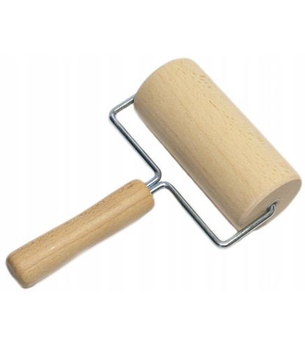 Beech Wood Rolling Pin with Handle 12cm | Pastry Roller