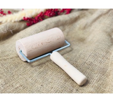 Beech Wood Rolling Pin with Handle 12cm | Pastry Roller