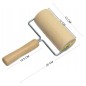 Large Beech Wood Rolling Pin with Handle 12 cm Pastry Dough Roller