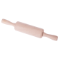 Wooden World Mini Beech Wood Rolling Pin with Two Handles 23cm Small Pastry Roller for Baking Dough and Crafting