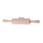 Wooden World Mini Beech Wood Rolling Pin with Two Handles 23cm Small Pastry Roller for Baking Dough and Crafting