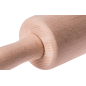 Wooden World Mini Beech Wood Rolling Pin with Two Handles 23cm Small Pastry Roller for Baking Dough and Crafting