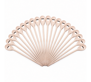 20 Wooden Heart Cooking Spoons 30cm | Wooden World