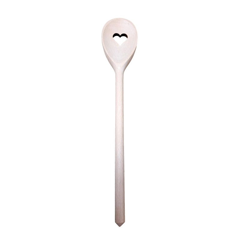 Wooden World Beech Wood Cooking Spoon with Heart Cut-Out 30cm – Wooden Utensil for Stirring, Serving and Decoration Wooden World Beech Wood Cooking Spoon with Heart Cut-Out 30cm – Wooden Utensil for Stirring, Serving and Decoration