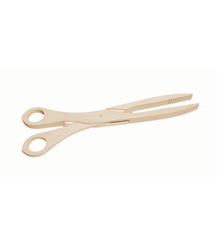 Wooden World Beech Wood BBQ Scissor Tongs 28cm – Wooden Grill & Cooking Tongs for Turning and Serving Food