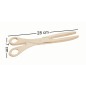 Wooden World Beech Wood BBQ Scissor Tongs 28cm – Wooden Grill & Cooking Tongs for Turning and Serving Food Wooden World Beech Wood BBQ Scissor Tongs 28cm – Wooden Grill & Cooking Tongs for Turning and Serving Food