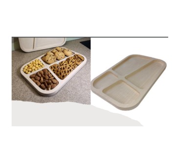 Beech Wood 4-Compartment Snack Tray | Wooden World