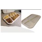Wooden World Beech Wood 4-Compartment Serving Tray 29 x 19 cm – Snack & Dessert Platter