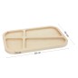 Wooden World Beech Wood 4-Compartment Serving Tray 29 x 19 cm – Snack & Dessert Platter