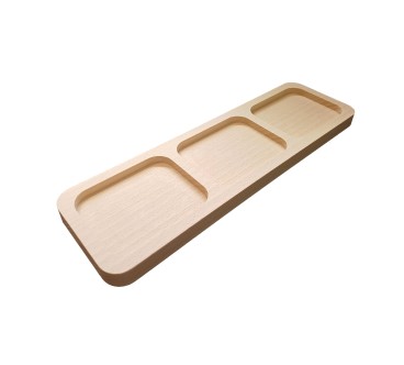Beech Wood 3 Compartment Serving Tray 30cm | Wooden World