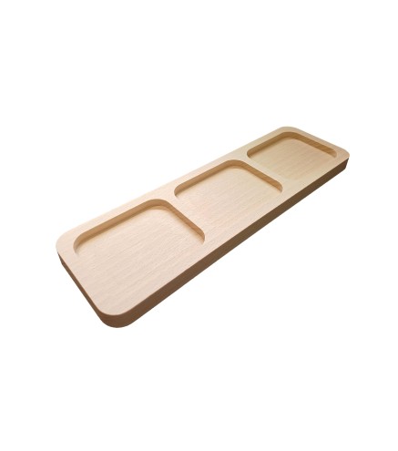 Beech Wood 3 Compartment Serving Tray 30cm | Wooden World